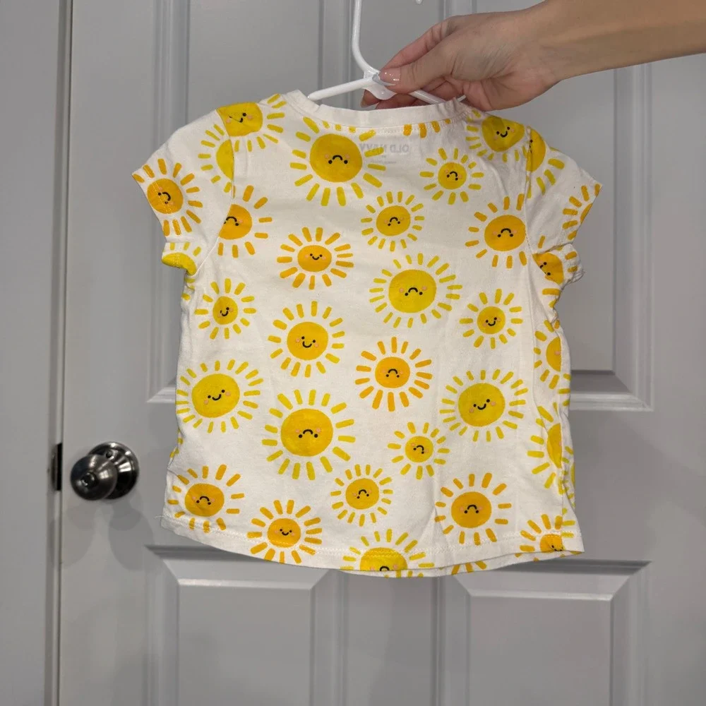 Old‎ Navy Toddler Girls Happy Sun Print Short Sleeve T-Shirt Size 2T